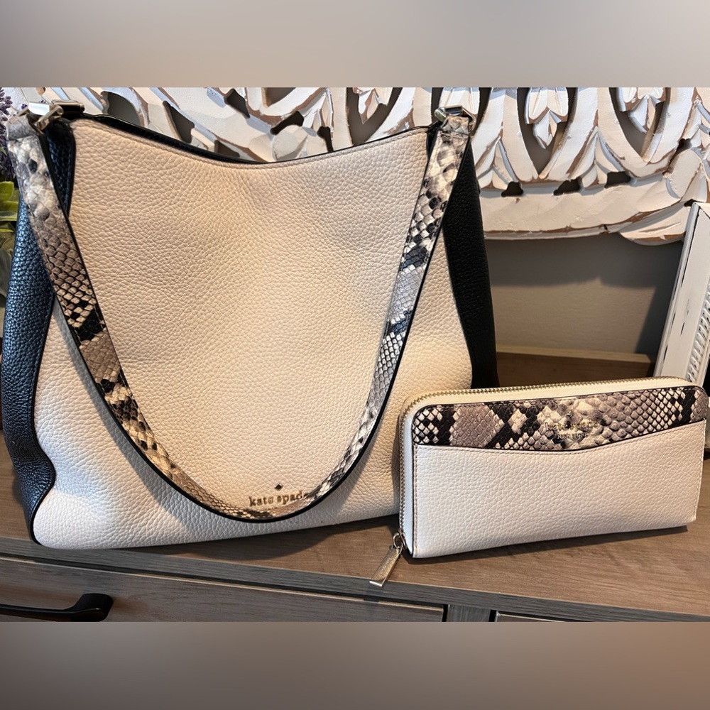 Kate Spade satchel and continental wallet.